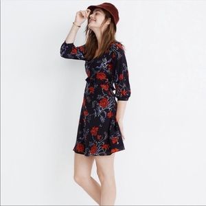 NWT Madewell Silk Ruffle-Waist Dress - Size 12